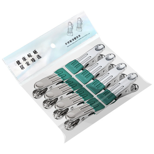 Factory direct sales stainless steel flat clips, anti-scratch clips, laundry drying clips, folders, office clips, various colors