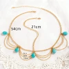 Turquoise tassel head chain