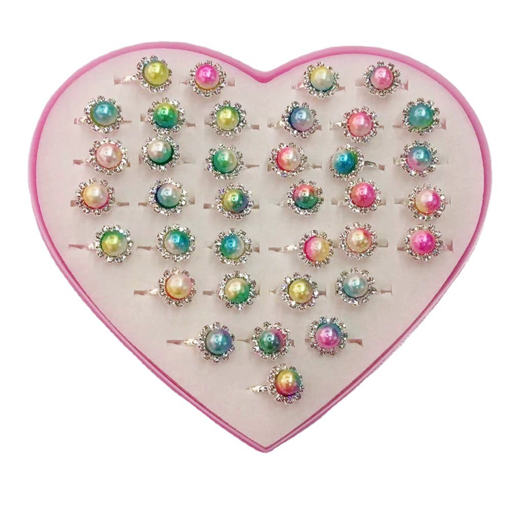 Children's ring, accessory for kindergarten, metal gift box, (Cross-border trading)