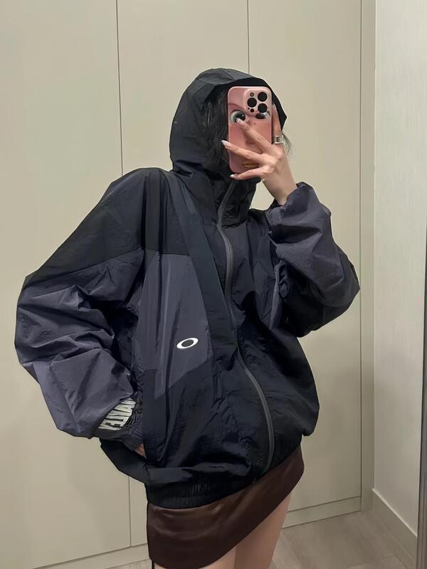 Niche O@Kley Vintage Metal Nylon Patchwork Jacket Lightweight Functional Quick-Dry Outdoor Coat Niche O@Kley Vintage Metal Nylon Patchwork Jacket Lightweight Functional Quick-Dry Outdoor Coat