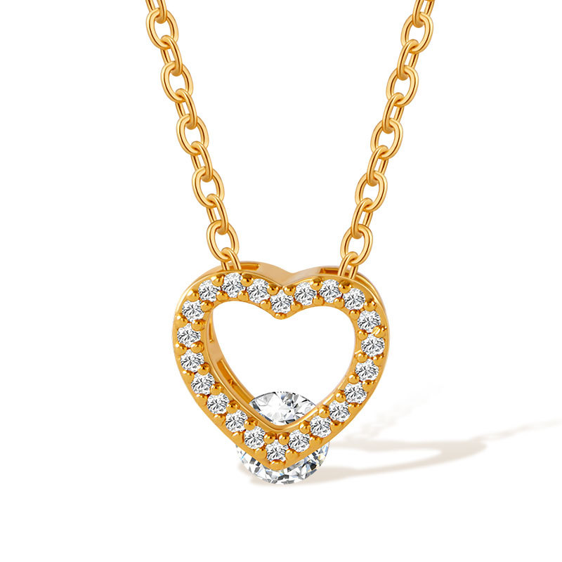 8g Weight 18K Gold Plated Plating Material Copper Pendant Material Zircon Inlay Material Pendant Necklace Classification Copper Chain Material cable chain Chain Type 1 Piece Quantity Daily Occasion Copper Material Heart Shape, Flower, Bow Knot Pattern Women's Gender Inlay Design Sweet Style Copper 18K Gold Plated Inlay Heart Shape Flower Bow Knot Zircon Pendant Necklace 4