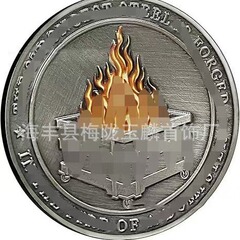 Amazon New Product Creative Waste Bin Huobi Funny Medal Coin Inspirational Gift Decoration Metal Craft