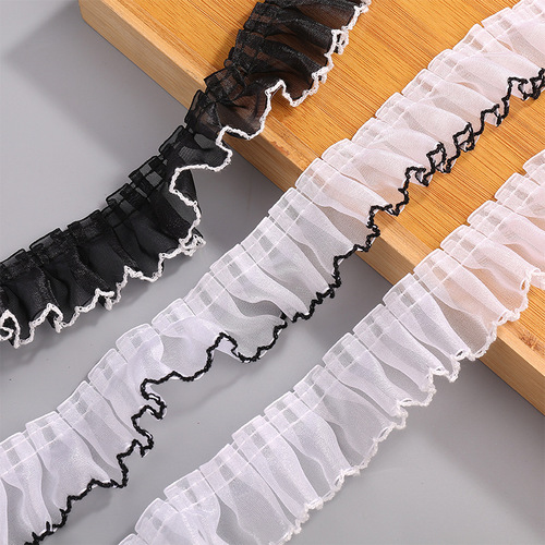 4cm hook pleated fungus discount lace handmade DIY clothing curtain skirt small accessories wholesale