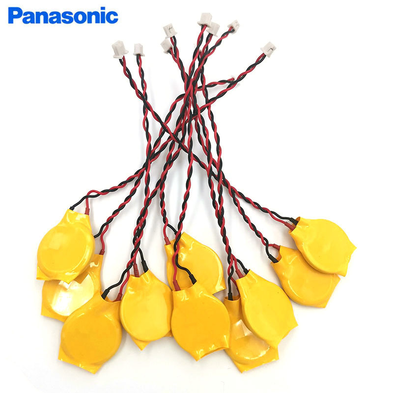 Genuine goods Panasonic Panasonic CR2032 3v button battery notebook CMOS battery with cable long term in stock