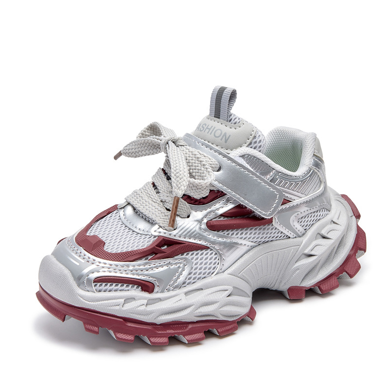 Zapatos deportivos infantiles de moda para niños zapatos de papá 2026 otoño zapatos de malla para niños y niñas zapatos ecológicos transfronterizos para niños