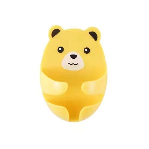 Plug hanging artifact without punching, strong and traceless cartoon plug hook, wall-mounted kitchen bear plug storage hook