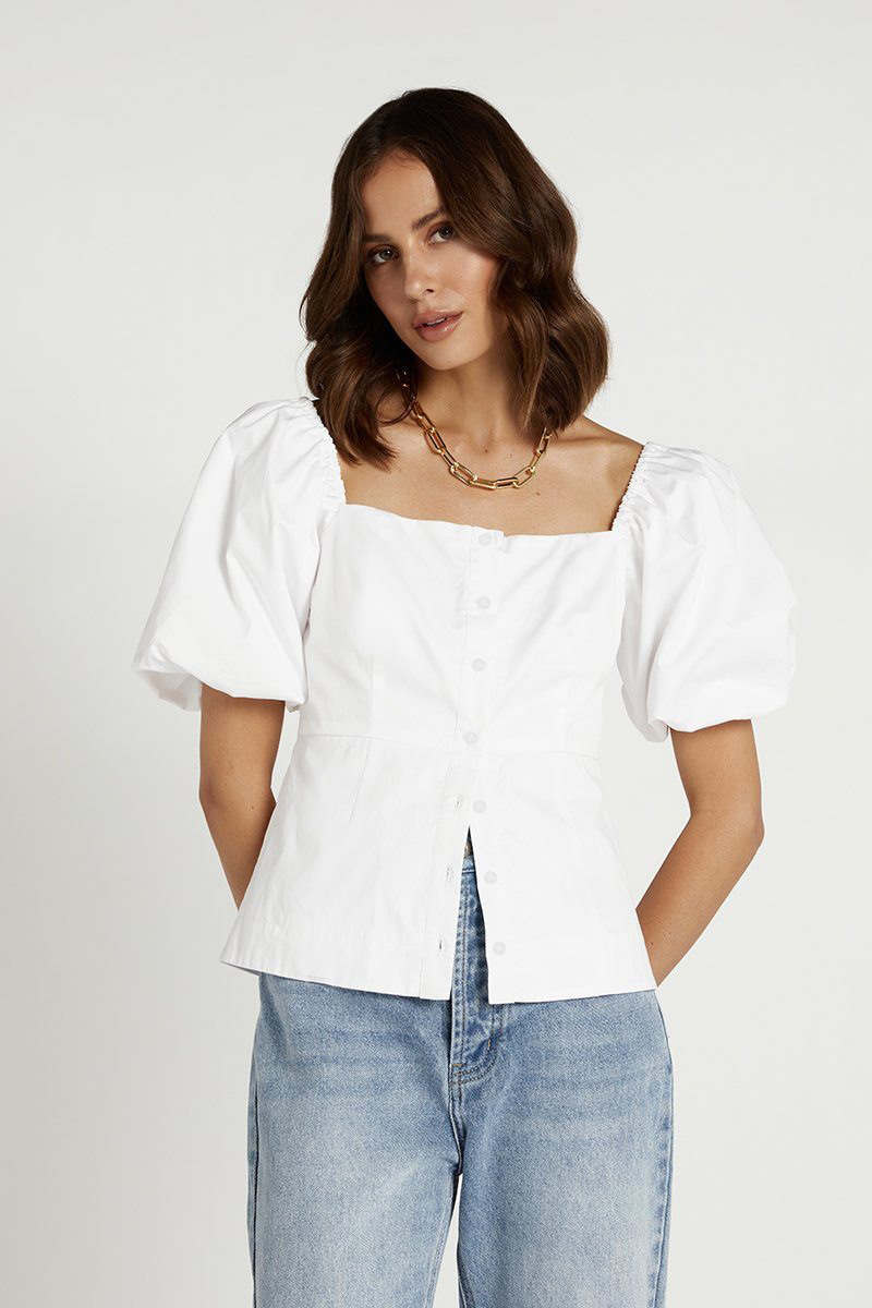 summer new white short-sleeved shirt  NSYSB44818