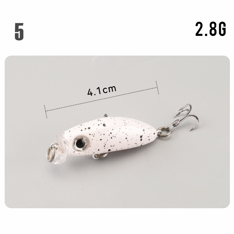 Japón 2.6g micro-materiales minos arroyo luya cebo falso hundimiento lento de pesca de capuchón de caballo de boca de caballo de bajo blanco