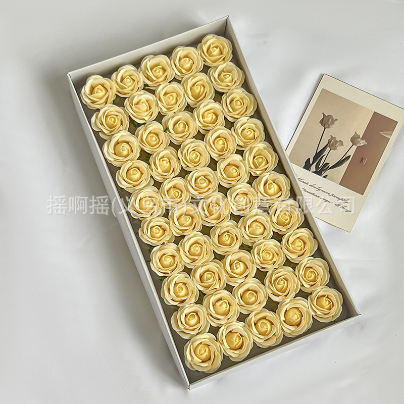 Venta directa de fábrica mini pulgares cabeza de flor diy productos semiacabados flor de jabón cabeza de rosa regalo de flor de jabón al por mayor