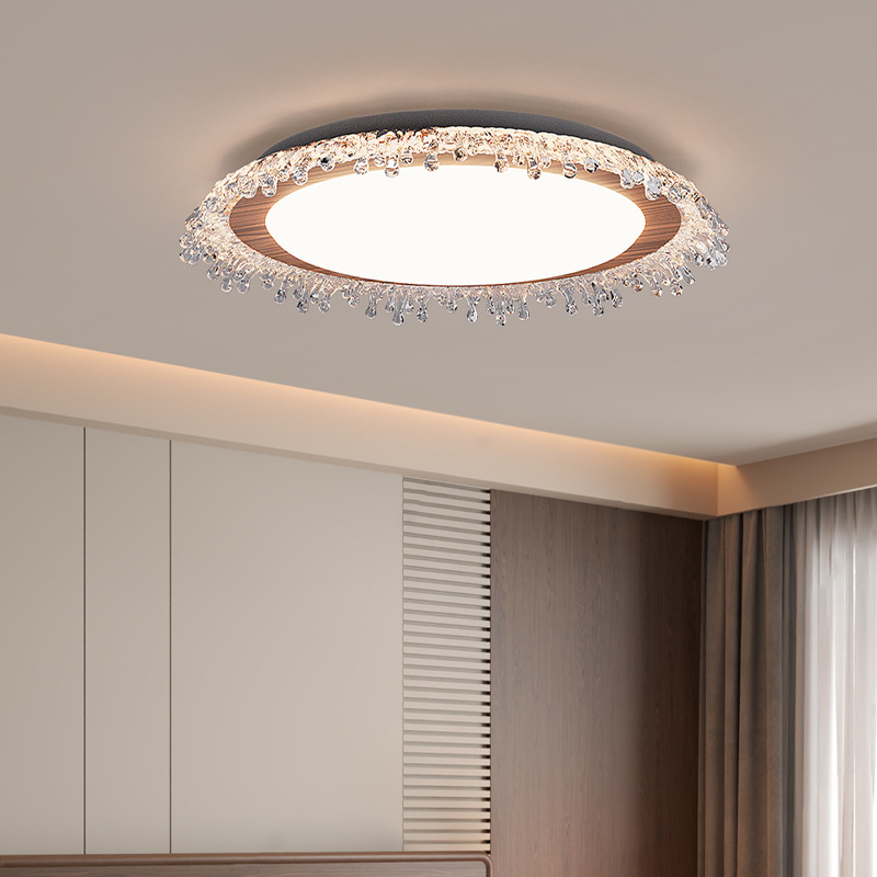 Gran vista jardín dormitorio lámpara de techo moderna minimalista y creativa glaciar gota de agua lámpara principal de cama de espectro completo lámpara Zhongshan 255L