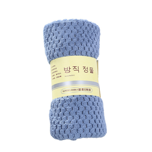 New pineapple plaid coral velvet soft towel, non-shedding face towel, face towel, water-absorbent and breathable face towel