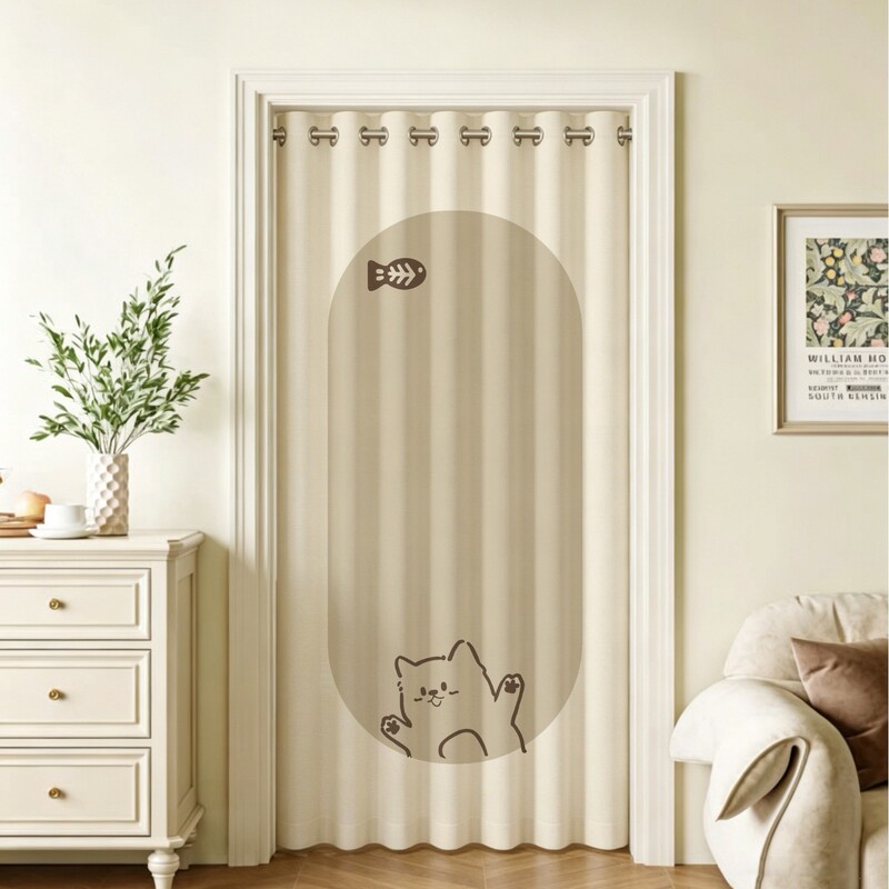 Air Conditioning Wind-Blocking Door Curtain, No-Drill Installation, Bedroom Room Home Partition Curtain, 2026 New Model, Summer Anti-Cold Curtain