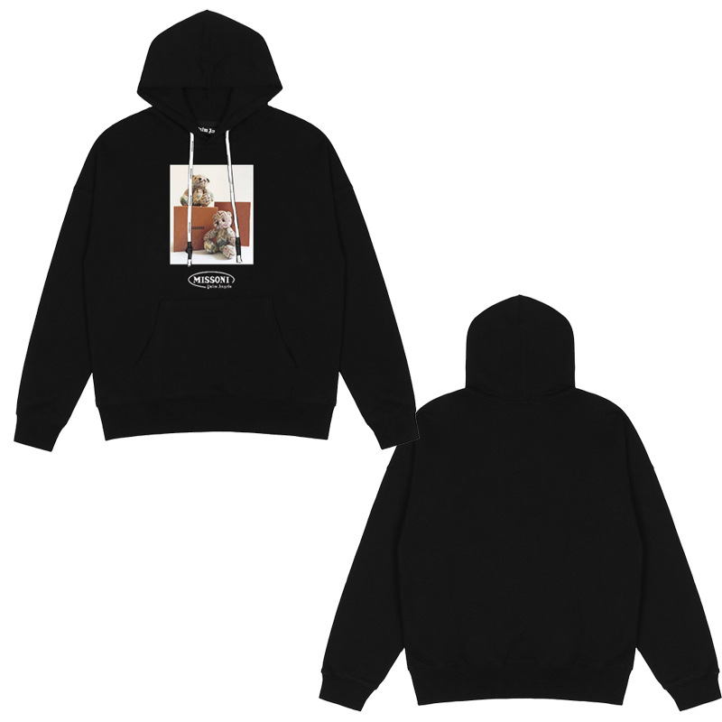 PALM ANGELS Ángel de palma impresa en caliente chaqueta encapuchada primavera / otoño / invierno pareja camisa con sombrero casual