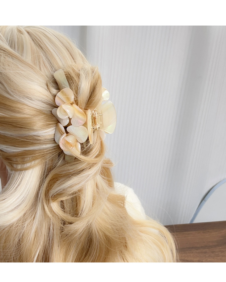 Women's Gender Sweet Women's Flower Acetic Acid Sheets Flowers Hair Claws