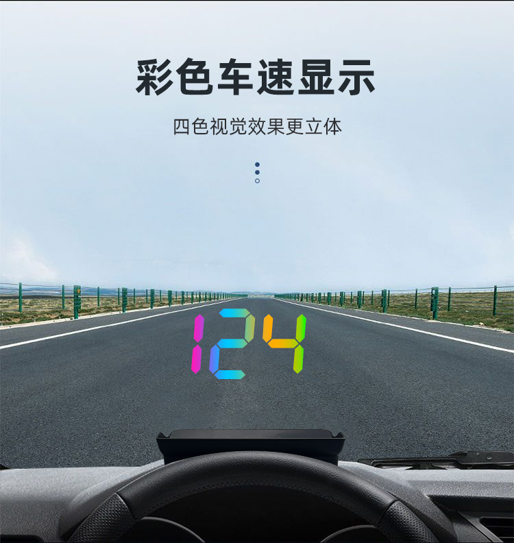 New energy HUD head-up display car Beidou GPS tester multi-function high-definition display projector