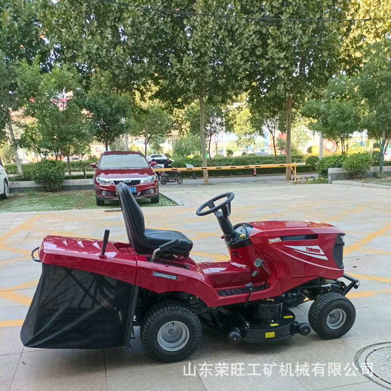 汽油乘坐式草坪修剪车 球场剪草机 高效除草汽油座驾式割草机