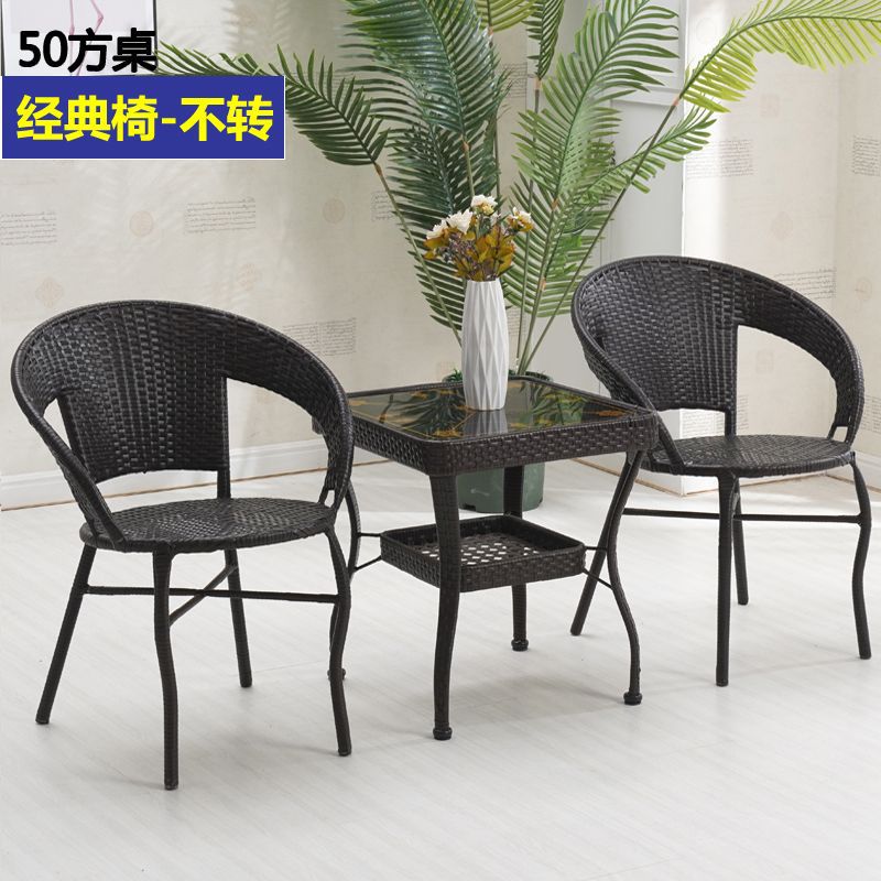 A타입 : 50제곱미터 + 클래식 세면대 의자 2개 - 다크 브라운 [쿠션 무료]