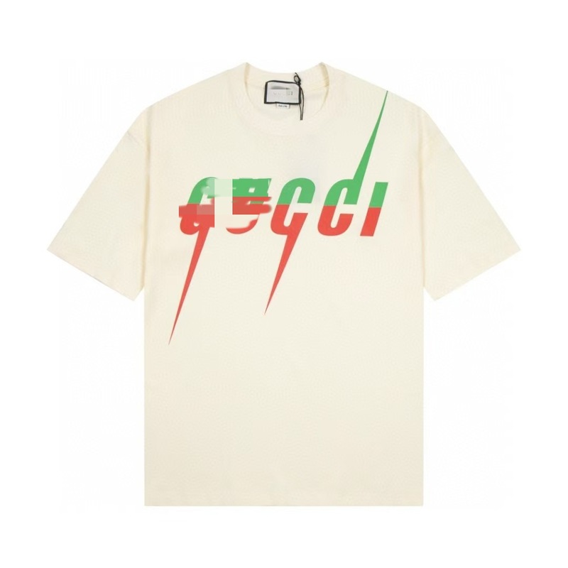 G's ヨーロッパ版半袖夏トレンドブランド古家プリントTシャツレタートップトレンドルーズ半袖TシャツカップルT|undefined