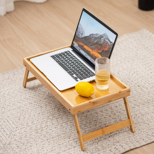 Lazy folding table multifunctional bamboo tray home bedroom wooden tray bamboo simple computer table wholesale