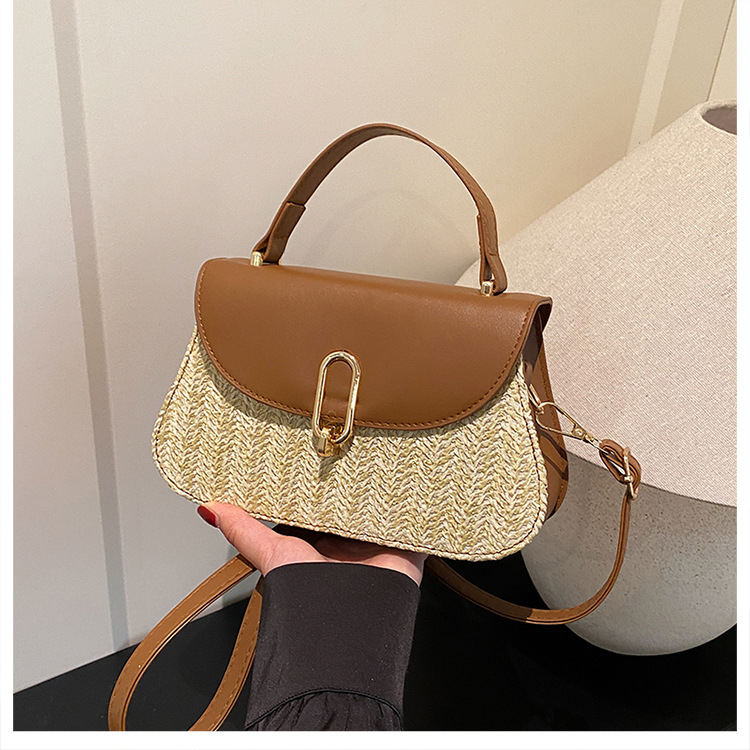 264g Weight Lock clasp Closure Type Single Shoulder Strap Strap Type Shoulder Bag Bags Type Casual Occasion Pu Leather Material Color Block Pattern All Seasons Season Women's Gender Streetwear Style Square Shape Women's Pu Leather Color Block Streetwear Square Lock Clasp Shoulder Bag 17