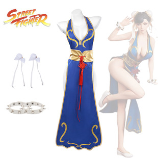 New Street Fighter Chunli Cos Sexy Cheongsam Lion Dance Costume cosplay Anime Halloween Costume