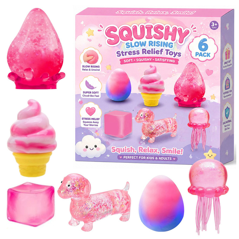 Creative Novelty Stress-Relief Squishy Toy Gift Box Set, Slow Rebound Children's Toy, Office Stress-Relief Doll Creative Novelty Stress-Relief Squishy Toy Gift Box Set, Slow Rebound Children's Toy, Office Stress-Relief Doll
