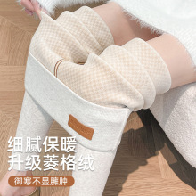 菱格绒打底裤女外穿冬加绒加厚竖条纹螺纹显瘦无痕高腰保暖棉裤