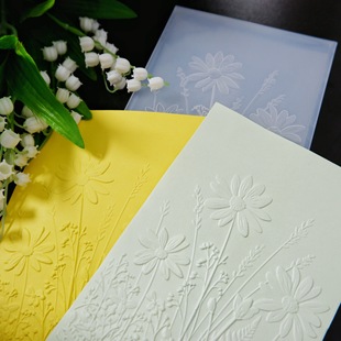 3D plastic concave-convex embossing mold texture clip flowers concave-convex template embossing plate embossing printing clip hand account tool