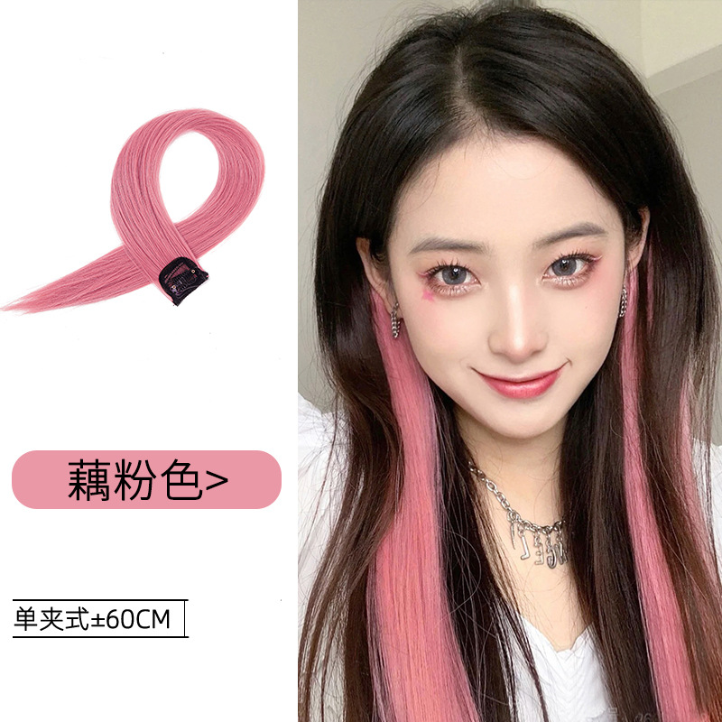 Colgante de oreja pieza de teñido de cabello resaltado pieza de peluca degradado color de cabello colgante de oreja teñido extensión de cabello sin costuras color pieza de cabello peluca mujer cabello largo