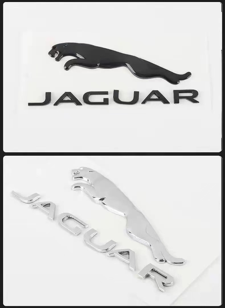 Suitable for Jaguar Jaguar Car Logo Trunk Rear Tail Logo English Letter Logo Xe Xf Xjl Logo Bright Black