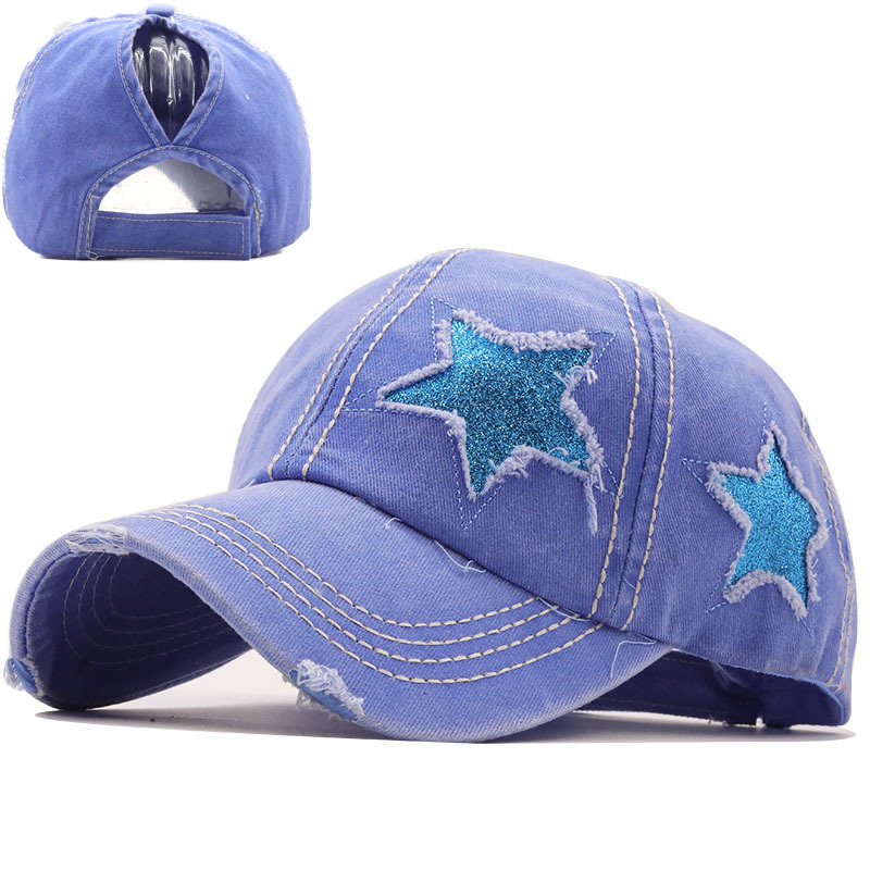 Wholesale Accessories Broken Hole Five-pointed Star Baseball Cap Nihaojewelry display picture 5