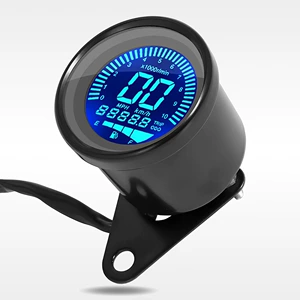 Motosiklet İnteqrasiya olunmuş LED LCD Ekran Aləti Retro Bərpa Spidometr Yağ Həcmi