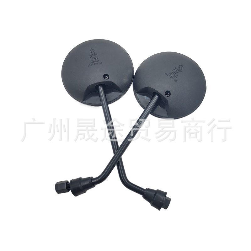Cross-border motorcycle modified rearview mirror round mirror retro universal XR150 reflector inclined straight rod inverted rear mirror
