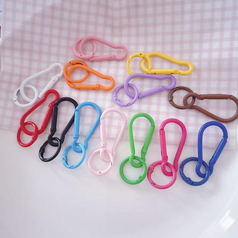 Gourd-Shaped Spring Ring Accessories, Hanging Ornaments, Mountaineering Accessories, DIY Backpack Decorations, Colorful Painted Ornaments, Toys