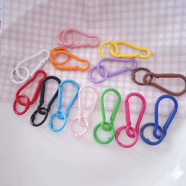 Gourd-Shaped Spring Ring Accessories, Hanging Ornaments, Mountaineering Accessories, DIY Backpack Decorations, Colorful Painted Ornaments, Toys