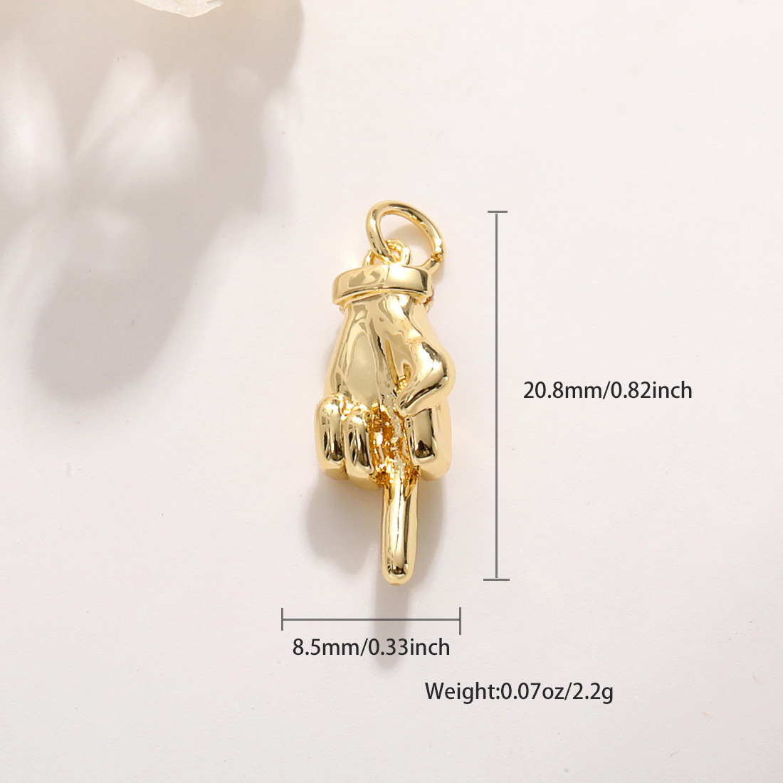 3g Weight Pendant Jewelry Making Type No Chain Chain Material 1 Piece Quantity Daily Occasion Copper Material Hand, Gesture, Antlers Pattern All Seasons Season Unisex Gender Polished Finish Enamel, Plating Design Cute, Vintage Style Style 1 Piece Copper Hand Gesture Antlers Polished Pendant 22