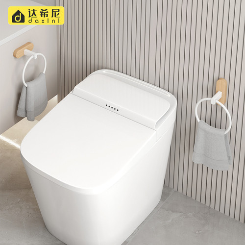Solid wood towel ring without punching white round kitchen hand towel hanging ring beech wood bathroom bathroom towel hanging ring