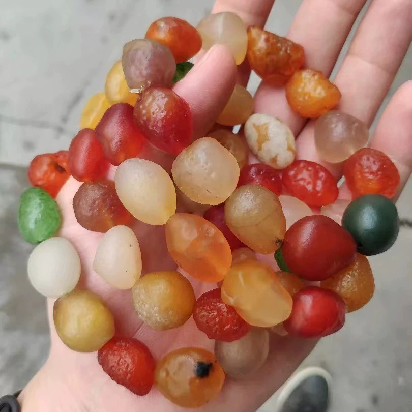 Браслет из агата, эластичный, оникс, натуральный камень