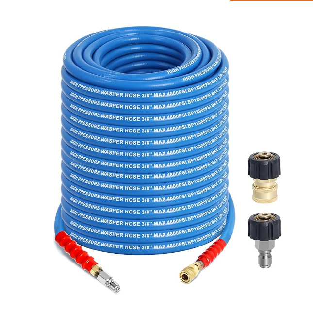 1/8 英寸工厂直供高压清洗机快速接头出水管 耐磨防爆橡胶管