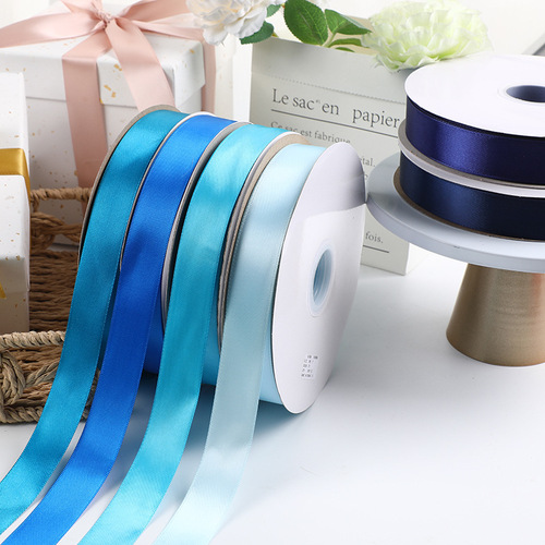 2.5cm 100 yards polyester ribbon wholesale gift box decoration colorful ribbon bow colored silk ribbon cake packaging woven ribbon
