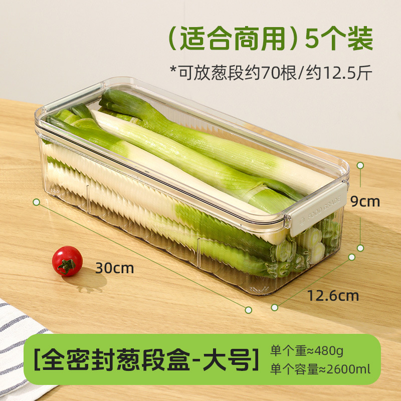 ネギ収納ロングネギ収納ボックス長方形キッチンネギコリアンダー冷蔵庫食品グレードの保存ボックス|undefined