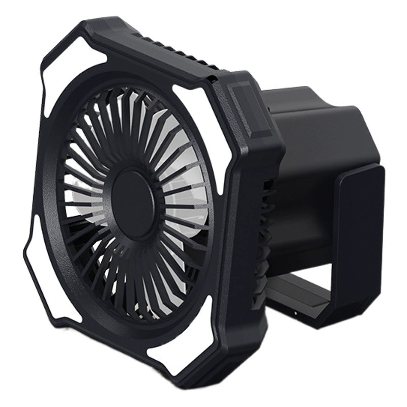 Уличный вентилятор, перезаряжаемый через USB, портативный электрический вентилятор с крючком, бесшумный, со светодиодной подсветкой, большой емкости, для кемпинга