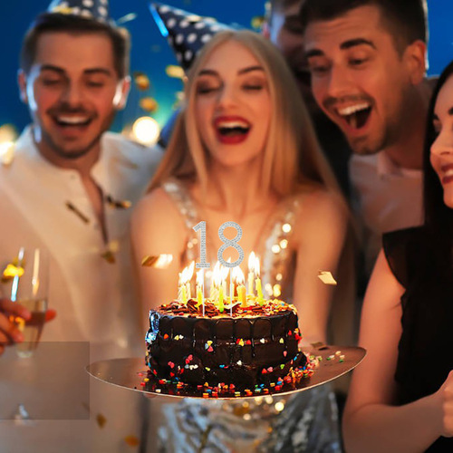 New fashionable birthday and wedding accessories cake insert number 0-9 alloy diamond insert manufacturer wholesale