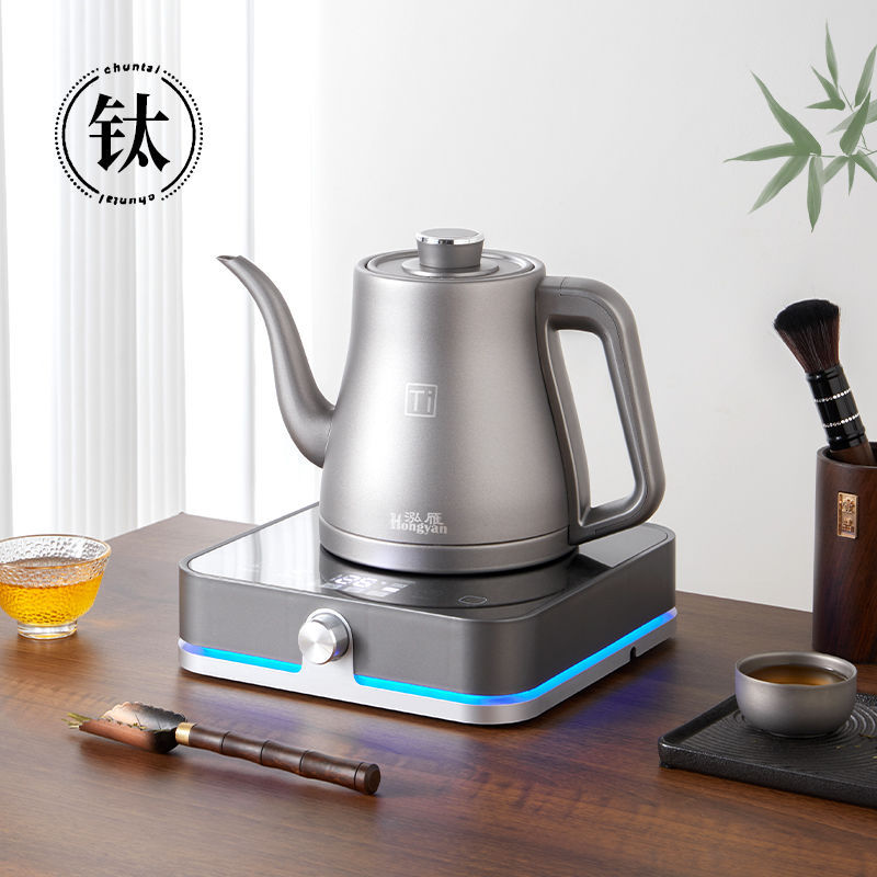 纯钛全自动底部上水电热烧水壶蓝牙遥控高低水位检测恒温保温用