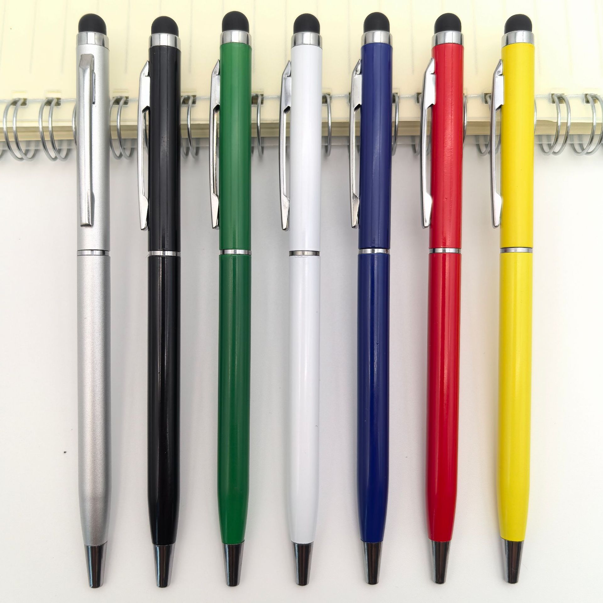 Fabricante mayorista de pluma de condensador de publicidad de metal personalizada pequeña pantalla táctil Gauss pluma de bolas de publicidad de eventos comerciales pluma de regalo