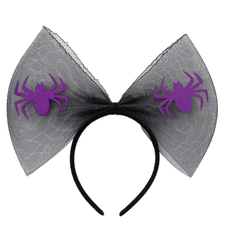 Halloween web spider bow
