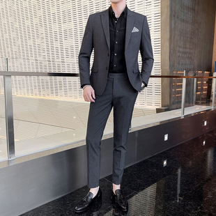 Men's Autumn New Korean Casual Suit Men's Suit Three-Piece Business Wear Groom's Best Man Dress