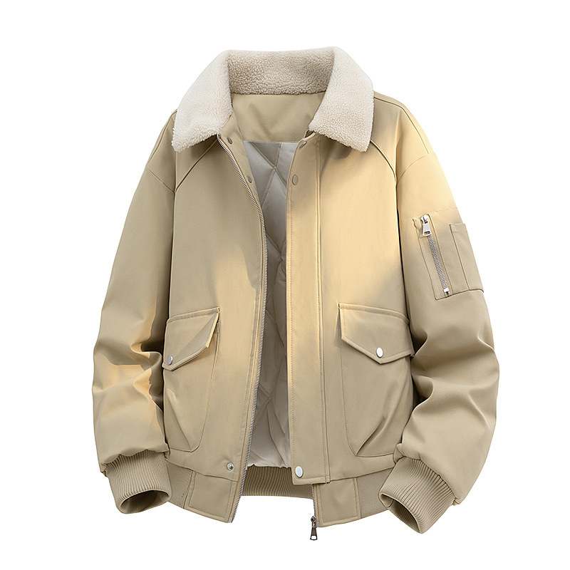Nasa Collaboration American-Style Pilot Lapel Thickened Cotton-Padded Jacket Men's Winter Warm Short Coat Nasa Collaboration American-Style Pilot Lapel Thickened Cotton-Padded Jacket Men's Winter Warm Short Coat