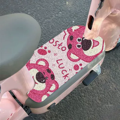 Electric vehicle foot mat – mud scraping dust removal good care - two-strawberry-bears-2540cm-silk-circle-default-rectangle-needs-to-be-cut-by-yourself