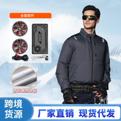 エアコン服男性 2025 夏アウトドアスポーツ釣り充電式ファン付き服作業服